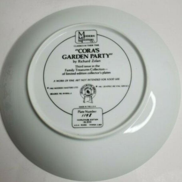1982 Modern Masters "Cora's Garden Party" Coll Pla - Picture 2 of 2